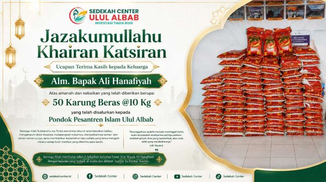 gambar ucapan terima kasih, atas sedekah 50 karung beras