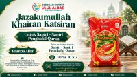 Sedekah Center Kembali Menerima Beras untuk Santri Penghafal Al-Qur’an